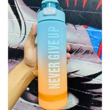 اشتري Sports Water Bottle 1000 Ml,  Leakproof Motivational Water Bottle For Travel, Fitness, Outdoor Sports, Home, School,Gym,Yoga &Office -Multicolor... في مصر