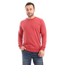 Buy Red Circle Men Round Crew Neck Long Sleeves Sweatshirt in Egypt