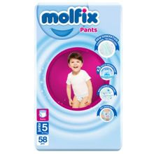 اشتري Molfix Baby Diaper Pants - Size 5 - 58 Pcs في مصر