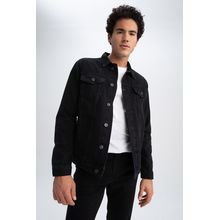 Buy Defacto Man Slim Fit Hooded Long Sleeve Denim Jacket in Egypt