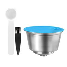 Buy Reusable Capsula for Dolce-Gusto,Stainless Steel Coffee Filter for Nescafe/Dolce-Gusto Set (with Spoon&Brush) in Egypt