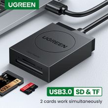 اشتري Ugreen SD Card Reader USB 3.0 2 Slots Flash Memory TF SD Micro SDXC في مصر