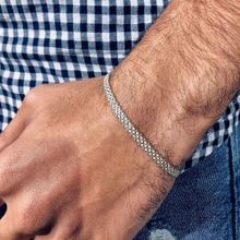 Buy 925 Sterling Silver - Men Classic Chain Bracelet in Egypt