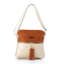 Buy Silvio Torre Shiny  Colored Leather Crossbody Bag - Havan-gold in Egypt