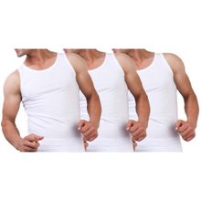 Buy Forma Men White Tank-Top 100% Cotton 3-Pack in Egypt