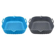 Buy 2Pcs Large Air Fryer Silicone Liner Pot Reusable Air Fryer Basket Heat Resistant Non-Stick Air Fryer Liners Mats Bowl in Egypt