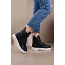 Buy Women Casual Half Boot - Black&White in Egypt