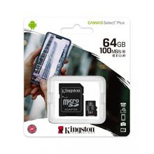 اشتري Kingston 64GB Class10 Canvas Select Plus MicroSD Card With SD Adaptor - SDCS2/64GB في مصر
