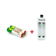 اشتري Gp Remote Rechargeable Batteries - AAA - 2 Pcs & USB Battery Charger في مصر