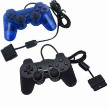 اشتري 2020 Black Game Controller Twin Shock Joypad Pad For Sony PS2 Playstation 2 For WinXPWin7Win8Win10 For Vista Black 03 Red في مصر