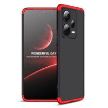 Buy Xiaomi Redmi Note 12 Pro+ 5G GKK 3In1 360° Full Protection Case With Camera Shield - Red in Egypt