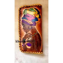 Buy Khan Youssef Natural Leather Handmade  -multicolor  Wallet in Egypt