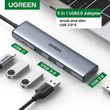 Buy Ugreen USB Hub, 4-Port USB 3.0 Hub Splitter With Powered For High Power Equipment in Egypt