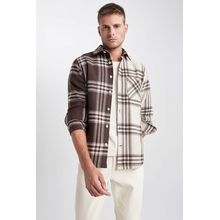 اشتري Defacto Man Woven Regular Fit Polo Neck Long Sleeve Shirt في مصر