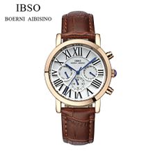 اشتري IBSO IBSO-3960L-Brown Genuine Leather Men Casual Watch في مصر