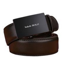 اشتري Fashion Automatic Buckle Creative Leather Business Men's Belt-Black في مصر