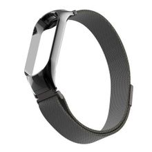 Buy Xiaomi Mi Band 5 Replacement Metal Magnetic Stainless Steel Strap - Black in Egypt