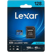 Buy Lexar MicroSDXC Card 128GB UHS-I High-Performance 633x U3 100MB/s in Egypt