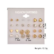 Buy Hiamok Fashion Earrings Ear Ring Set Combination Of 12 Sets Of Heart-shaped Earrings in Egypt