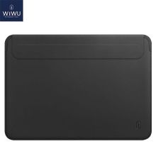 اشتري Laptop Sleeve For MacBook Pro 13 Water Resistant Laptop Bag Case For MacBook Pro 13 PU Leather Notebook Sleeve Case (Black) GD في مصر