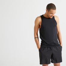 اشتري Decathlon Men's Breathable Crew Neck Essential Tank Top - Black في مصر