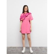 Buy LC Waikiki Lcw Casual Shirt Collar Straight Short Sleeve Poplin Women Dress in Egypt