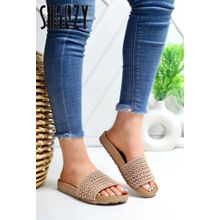 Buy Shoozy Fashionable Women Slippers - Beige in Egypt