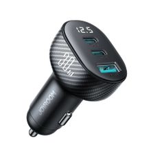 اشتري JOYROOM JR-CCD04 30W 2x USB-C USB-A Car Charger With Display - Black في مصر