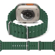 اشتري Silicon Replacement Strap For Apple Watch Series 7 And Series 8 (45mm) And Apple Watch Ultra (49mm) - Green في مصر