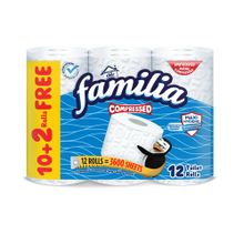 اشتري Familia Antibacterial Compressed Toilet Paper - 10+2 Rolls FREE في مصر