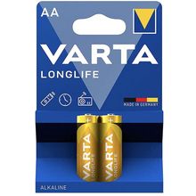 اشتري VARTA Long Life Size AA Alkaline Batteries - 2 Pcs في مصر