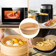 اشتري Air Fryer Liners 50Pcs Disposable Paper Liner في مصر