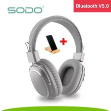 Buy SODO SD- 1004 Bluetooth Wireless Headphone - Gray + Free Mobile Holder in Egypt