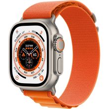 Buy For Apple Watch Series 8 (45mm) & Apple Watch Ultra (49mm) Nylon Sport Replacement Strap Bands With Adjustable Closure - Orange in Egypt