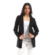 Buy Red Circle Long Sleeves Black Regular Fit Formal Blazer With 2 Pockets in Egypt