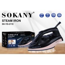 Buy Sokany Steam Iron With Ceramic Soleplate -  2200W - (SK-YD-2119) in Egypt