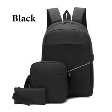 Buy 3-piece Bag Set - Laptop Bag, Crossbody And Wallet - Black in Egypt