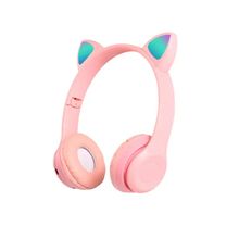 اشتري P47M Cat Ear Shape LED Bluetooth Headphones, Ear Hook Wireless Headphones, Active Noise Cancelling Headphones, Suitable For Smartphone Laptops في مصر