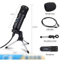 اشتري USB Condenser Microphone /Computer Recording Microphone With Mic Stand في مصر