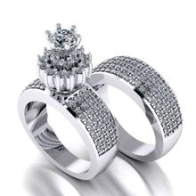 Buy Dar Women's Band Twins Ring 18K White Gold Plated in Egypt