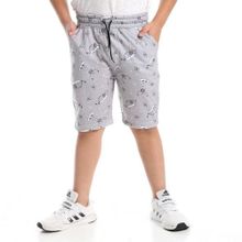 Buy Andora Boys Skateboarding Skeleton Printed Shorts - Grey in Egypt