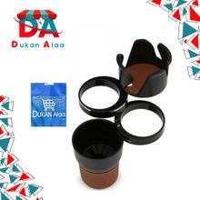 Buy Multi-functional 5 In 1 Car Cup Holder - Black  + Gift Bag Dukan Alaa in Egypt