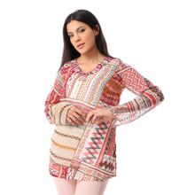 Buy Dalydress Beads V-Neck Chiffon Top - Multicolour in Egypt