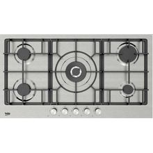 Buy Beko HIMW 95226 SXEL Built In Stainless-Cast Iron Gas Hob - 90 Cm in Egypt