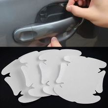 اشتري 4pcs Invisible Adhesive Car Door Handle Scratch Protector Film Sheet Universal Car Door Handle Paint Scratch Guard في مصر