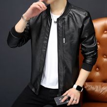 اشتري Fashion Mens Leather Jacket Lightweight Jacket في مصر