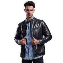 Buy Clever Jacket Leather - Lined Water Proof - With Half Collar in Egypt