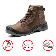 Buy Fashion Safety Shoes Steel Toe Work Boots Anti-Smashing Anti-PunctureSafety Shoes Steel Toe Work BootsAnti-Smashing Anti-PunctureBreathableLeatherUpper Rubber Soles in Egypt