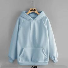 Buy Baby Blue & Polyester Hoodie in Egypt