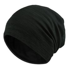 اشتري Summer Running Cap Breathable Ice Silk Beanies Striped Soft Bicycle Hat Hiking Cycling Sport Tennis Fitness Heaess Headscarf-Black في مصر